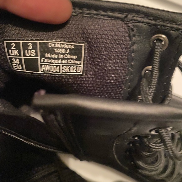 JUNIOR 1460 SOFTY T LEATHER LACE UP BOOTS Size 3 - Picture 8 of 12